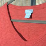 Chico's  Heathered Coral V-neck Top Photo 1