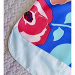 Kate Spade NWOT  Blue Cream Red Floral Print Short Sleeve Top Women's Size 0 Photo 7