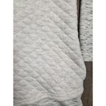 Chico's  Quarter Zip Quilted Pullover Sweater Size 2 - Large Beige Marled Knit Photo 2