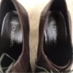 Chadwick's VINTAGE‎ Y2K Brown Leather WIngtip Loafer High Chunky Heel Lace Up Size 6.5 Photo 3