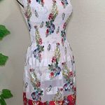 Max Studio White Floral Butterfly Sheet Dress Photo 5