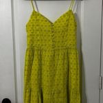 Alice + Olivia 'Fae' Eyelet Sleeveless Mini-Dress Lemon Sorbet Size 6 Photo 3