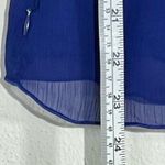 Harvé Benard Harve Bernard Blue Ruffle Scoop Neck Tank Size Medium NWT Photo 2