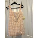 Altar'd State  Womens‎ Gingham Check Sundress Orange & White Sleeveless L NEW Photo 2