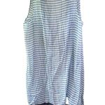 Randi & Will Long Open Cardigan Blue & White Stripe Women's One Size Sleeveless Photo 1
