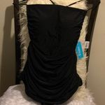 Elegant Black Ruched Dress Size XL Photo 0