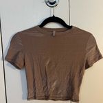 SKIMS  Shimmer Cropped T-Shirt Photo 1