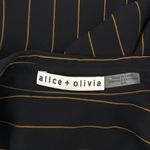 Alice + Olivia Black Stripe Ruffle Bell Sleeve Shirt Dress Size Medium Workwear Photo 5