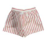 Reformation  Red Stripe Boxer Shorts Women's Size Medium Elastic Waist Button Fly Photo 5