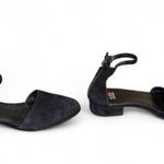 Eileen Fisher  Vero Cuoio Black Suede Ankle Strap D'Orsay Women's Shoes 8.5 Photo 1