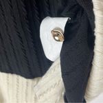 Suzanne Betro Black Long Sleeves Accent Button White Asymmetrical Hem Tunic 1X Photo 4