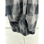 Wilfred Aritzia Free black gray long sleeve plaid flannel shirt dress size small Photo 6