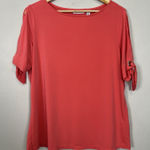 Susan Graver Top Women Large Liquid Knit Minimalist Casual Contemporary Office Photo 0