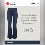 NWT Spanx Pull On Flare Jeans Midnight Shade Sz XS Petite Blue Photo 6