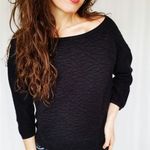 CALIA by Carrie Underwood Textured Crew Sweatshirt Black Photo 0