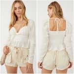 Free People  Chloe White Cotton Sweetheart
Neckline L Photo 3