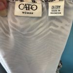 Cato Women's Plus 26/28W Black White Zebra Print 3/4 Sleeve Tunic Tie Front Photo 5