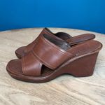 Cole Haan  Country Brown Leather Wedge Heel Slide Sandals Women’s Size 10 Photo 3