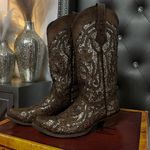 Corral  brown and gold glitter boots Photo 0