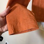 Ruff Hewn Ruff‎ Hewn Women's Orange Leather Long Sleeve Pocketed Full Zip Jacket Medium Photo 4