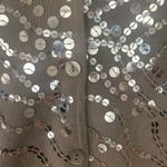 Gantos women's medium tan sequin button up sweater knit cardigan 90 Photo 9
