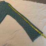 Vintage Y2K V neck Empire Sweater Bell Sleeves Women’s Sz Small Eyelet Pointelle Blue Photo 7