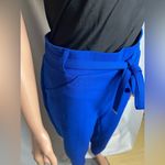 NYCC Ankle Crop Pants W/ Belt Size 12P Royal Blue, Pockets, Pull On Blue Photo 2