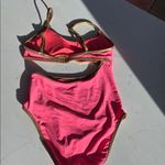 Aerie  Pink and Gold One Piece Swimsuit Photo 4