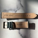 Versace 18MM Watch Band, Leather Strap in Green, NEW Photo 2