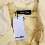 Retrofête Retrofete Willa Dress in Lemonade Yellow Large Mini 3/4 Sleeves Button NWT Denim Photo 8