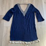 Kona Sol  Women’s Navy Blue Embroidered Cover Up Sz XL Photo 1