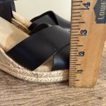 BKE  Espadrille Wedge Sandals Black Women’s Size 7.5 Ankle Strap Buckle Photo 6