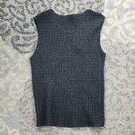 Vintage NICOLA Textured Popcorn Crinkle Pleated Tank Black Medium Photo 7