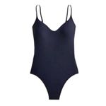 J.Crew Navy Blue Scoop Neck One-Piece Swimsuit Size 24 NWT – Plus Size Photo 1
