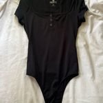 Hollister  Black Short Sleeve Snap Bodysuit Photo 0
