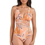 La Blanca  Sienna Cove Cross Back One-Piece Swimsuit
Tropical print Women’s 14 Photo 0