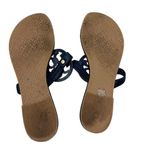 Tory Burch Navy Blue Sparkle Miller Logo Sandals Size 8.5 Photo 4