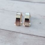 Vintage Clip On Earrings Silver Tone Hoops Photo 8