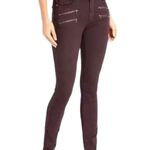Paige High Rise Edgemont in Black Cherry Silk Coated Jean, Sz 29 Photo 0