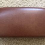 illesteva  brown tan hard leather sunglasses case holder Photo 3
