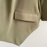 Quince Olive Green Stretch Crepe Women's Open Blazer Size Large Photo 6