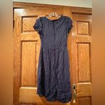 Love Sadie  - Elegant Navy Blue Polka Dot Dress Photo 3