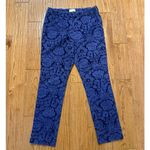 Anthropologie the essential skinny burnout velvet pant purple size 8 Photo 1