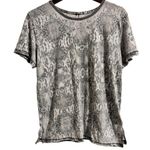 Free People  Python Snake Print Short Sleeve Tee T-Shirt Top Size Small Photo 2