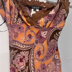 Rampage  Orange and Brown Paisley Camisole Photo 8