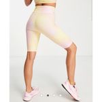 Adidas  Originals Tie Dye Legging Shorts Yellow and Lilac Size Medium Photo 2