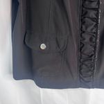 Chico's Zenergy Black Full Zip Floral Contrast Lightweight Jacket Size 3/LG Photo 4