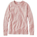 LL Bean Pink Peach Midweight Cotton Slub Rollneck Pullover Sweater SMALL Photo 0
