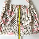 Free People Lightweight Canvas Floral Printed Tote Reusable Shopping Bag Photo 6