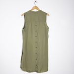 Bella Dahl Sleeveless Tencel Shirt Dress – Olive Green – Size Medium Photo 1